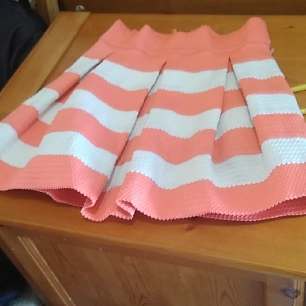 Pink and white skirt